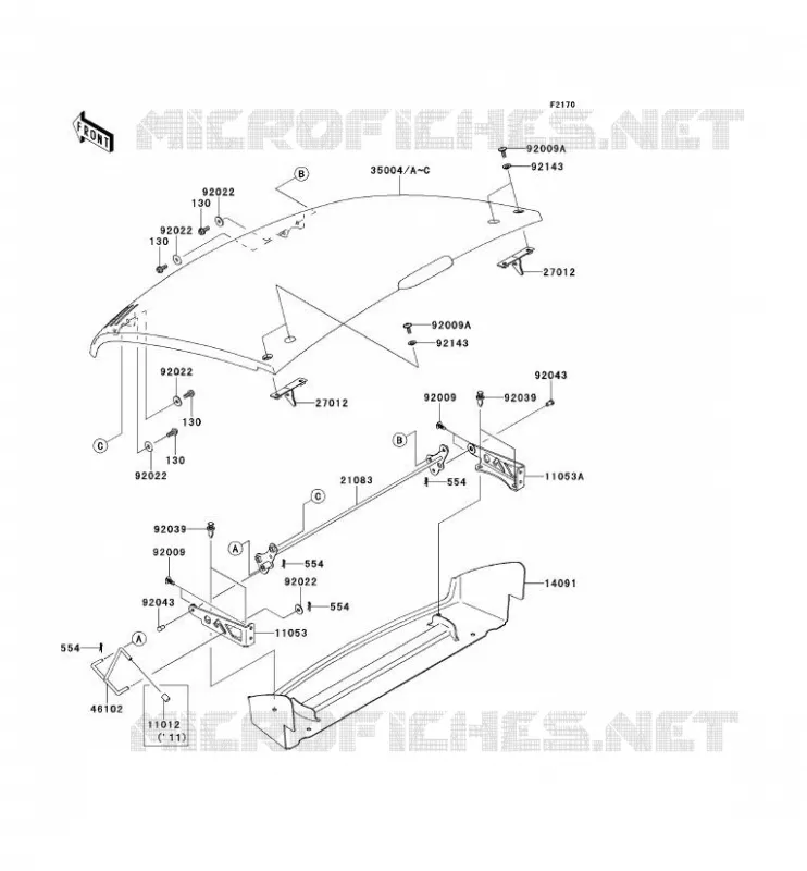 GARDE BOUE Kawasaki SSV 400 2011 MULE 610 4X4  KAF400ABF