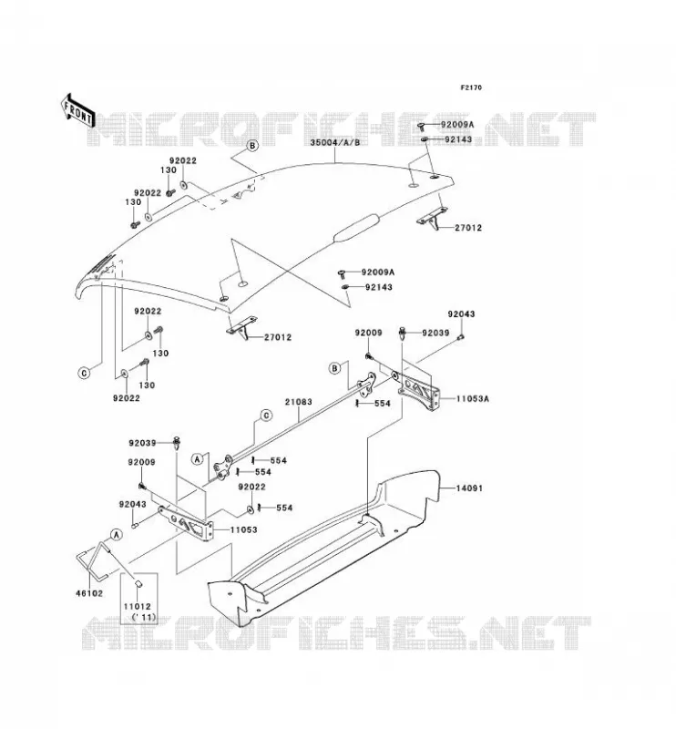 GARDE BOUE Kawasaki SSV 400 2012 MULE 610 4X4  KAF400ACF