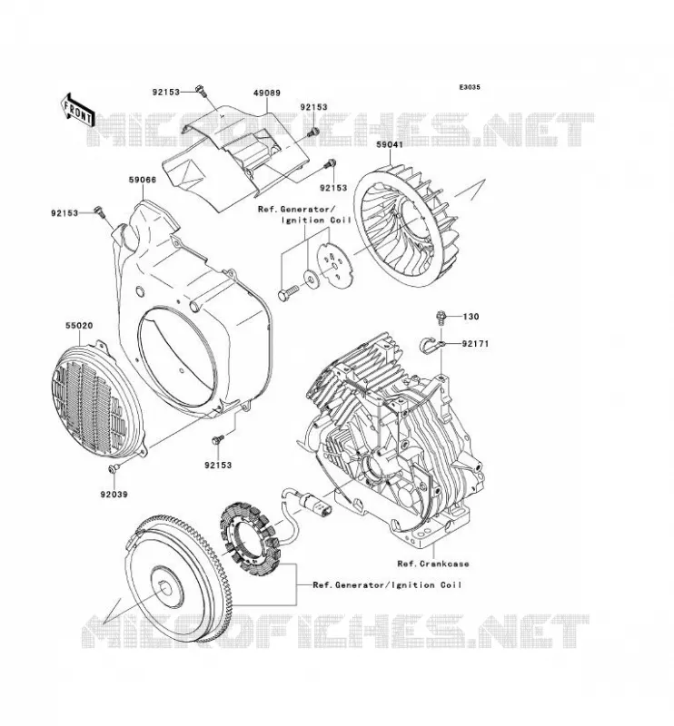 REFROIDISSEMENT Kawasaki SSV 400 2012 MULE 610 4X4  KAF400ACF