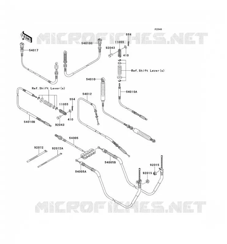 CABLES Kawasaki SSV 400 2013 MULE 610 4X4  KAF400ADF