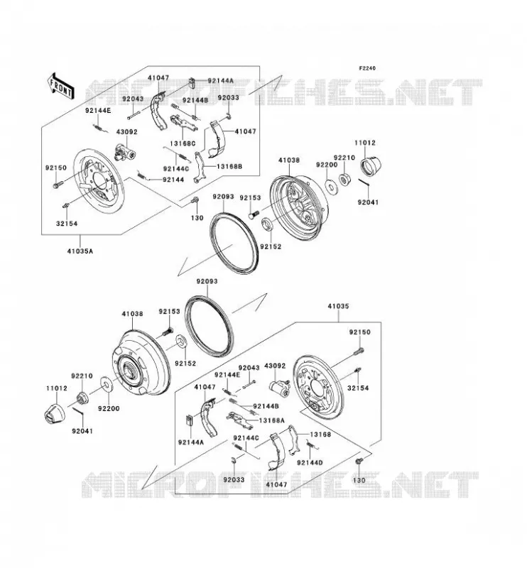 MOYEU ARRIERE Kawasaki SSV 400 2013 MULE 610 4X4  KAF400ADF