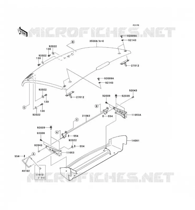 GARDE BOUE Kawasaki SSV 400 2013 MULE 610 4X4  KAF400ADF