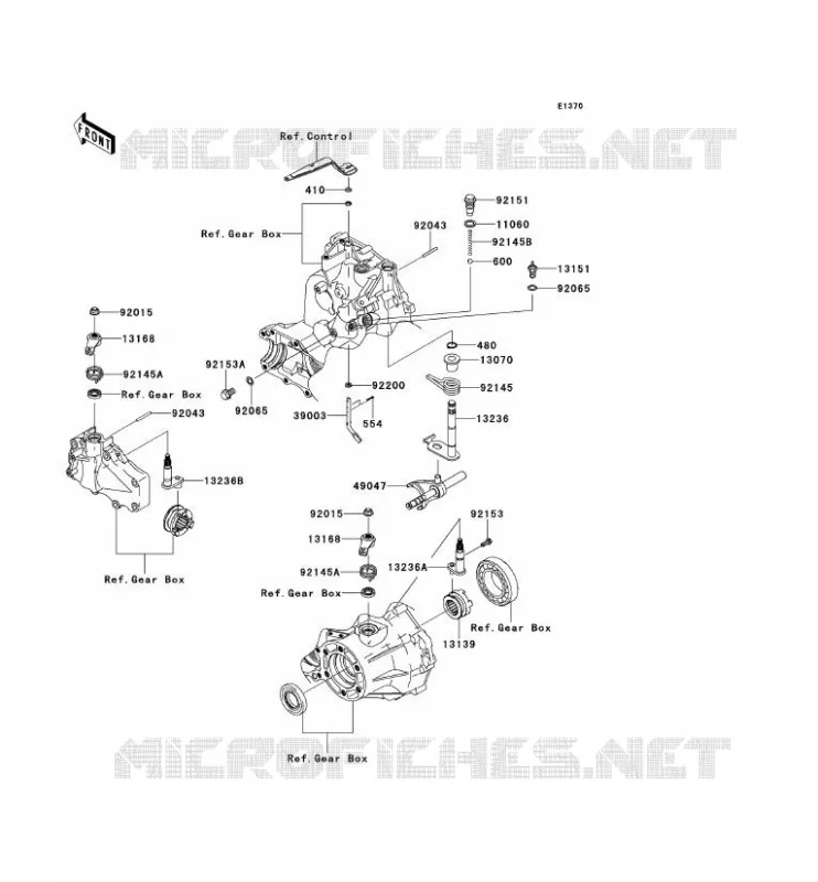 SELECTEUR Kawasaki SSV 400 2013 MULE 610 4X4  KAF400ADF