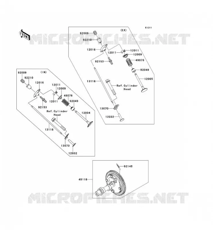 SOUPAPE/ARBRE A CAME Kawasaki SSV 400 2013 MULE 610 4X4  KAF400ADF