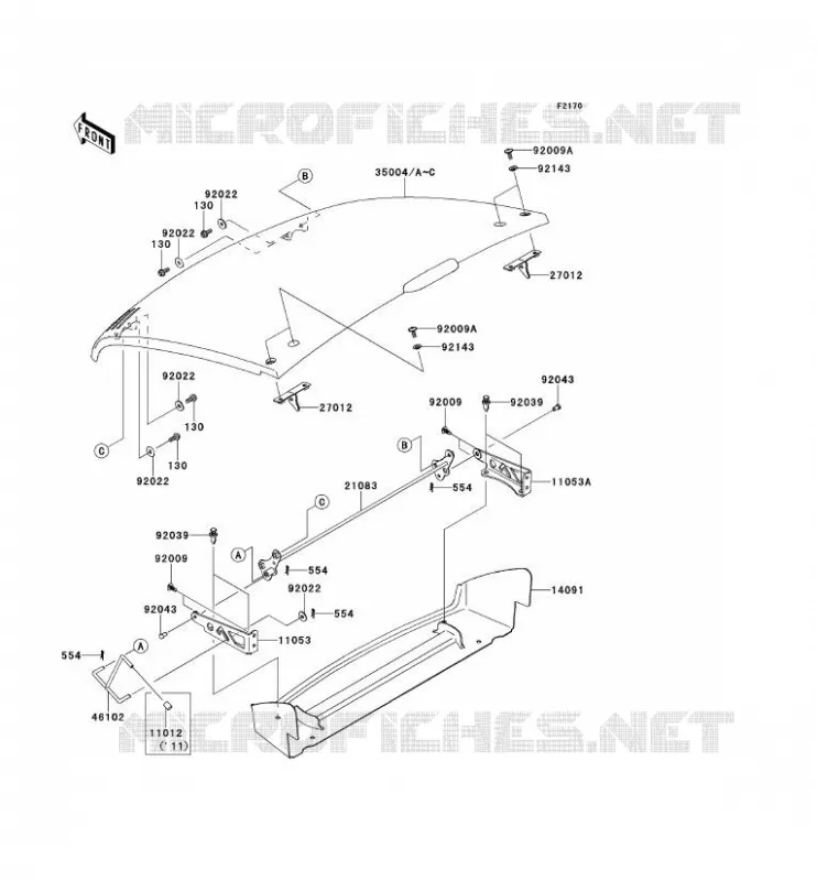 GARDE BOUE Kawasaki SSV 400 2013 MULE 610 4X4  KAF400ADF