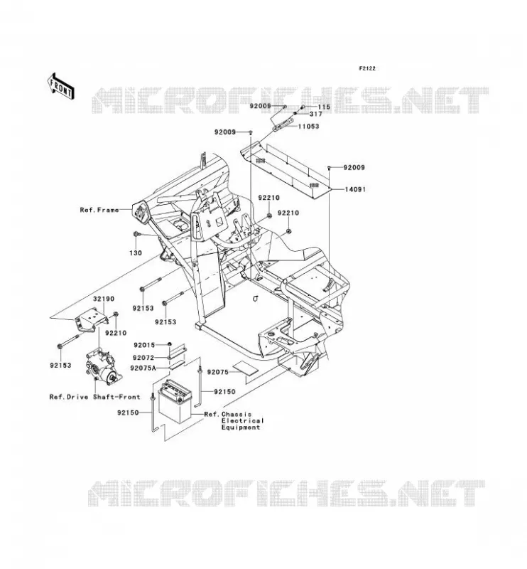 SUPPORT MOTEUR Kawasaki SSV 400 2014 MULE 610 4X4  KAF400AEF