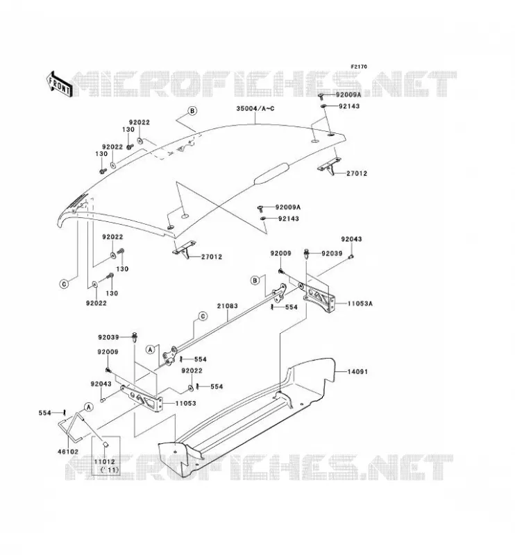 GARDE BOUE Kawasaki SSV 400 2014 MULE 610 4X4  KAF400AEF