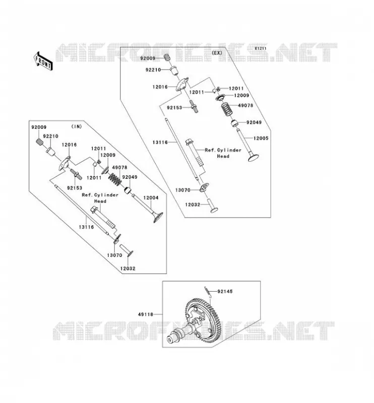 SOUPAPE/ARBRE A CAME Kawasaki SSV 400 2015 MULE 610 4X4  KAF400AFF