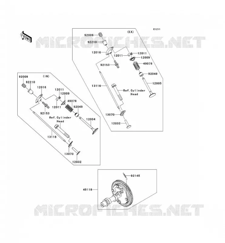 SOUPAPE/ARBRE A CAME Kawasaki SSV 400 2015 MULE 610 4X4  KAF400AFF