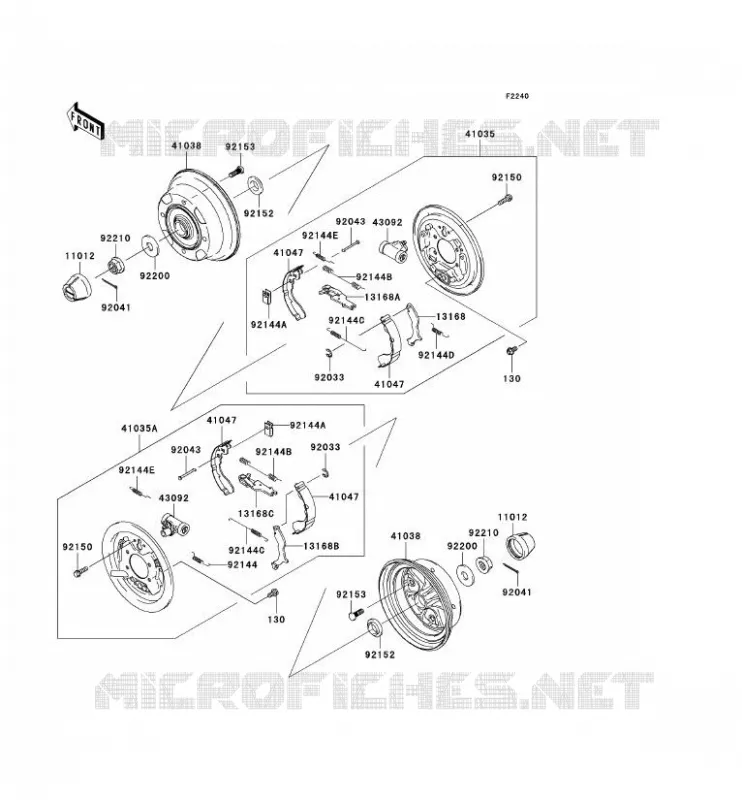 MOYEU ARRIERE Kawasaki SSV 400 2005 MULE 600  KAF400-B1