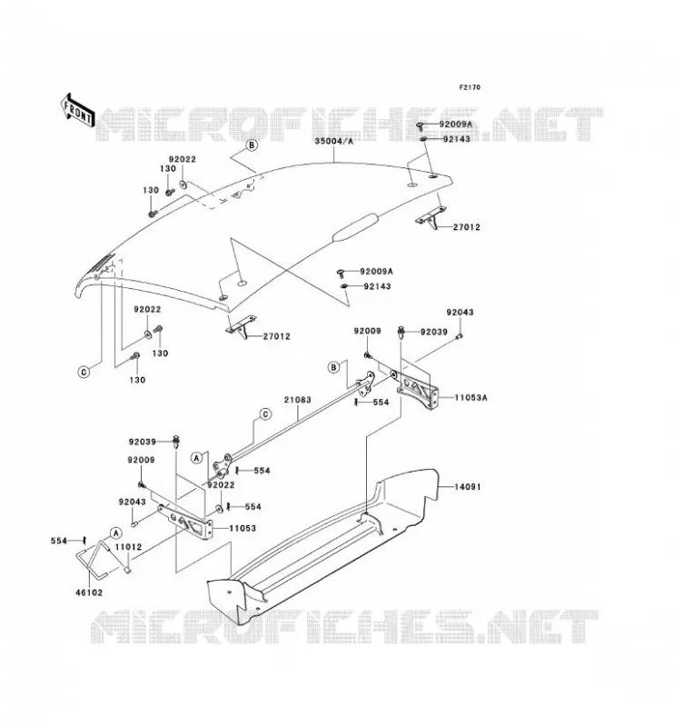 GARDE BOUE Kawasaki SSV 400 2005 MULE 600  KAF400-B1