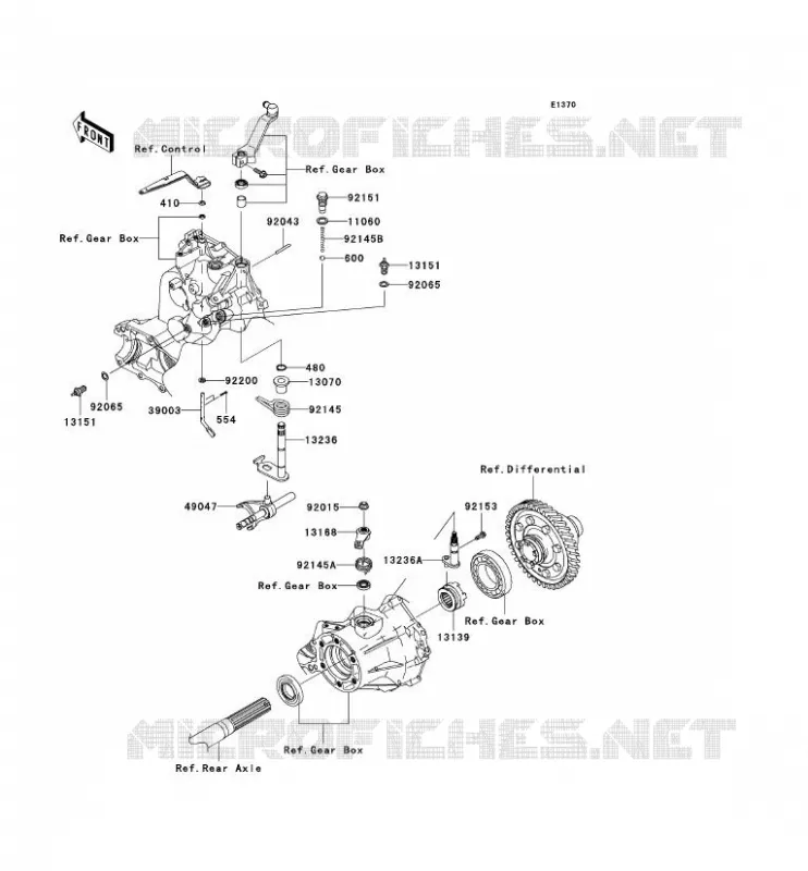 SELECTEUR Kawasaki SSV 400 2006 MULE 600  KAF400B6F