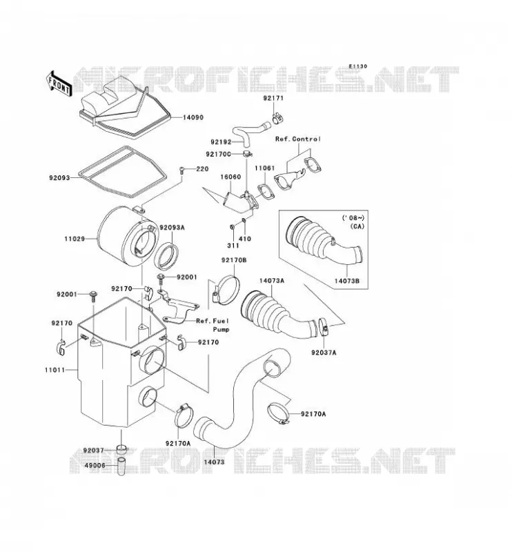 FILTRE A AIR Kawasaki SSV 400 2006 MULE 600  KAF400B6F