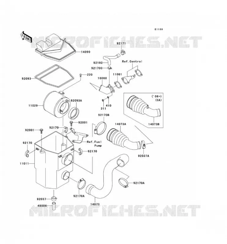 FILTRE A AIR Kawasaki SSV 400 2007 MULE 600  KAF400B7F