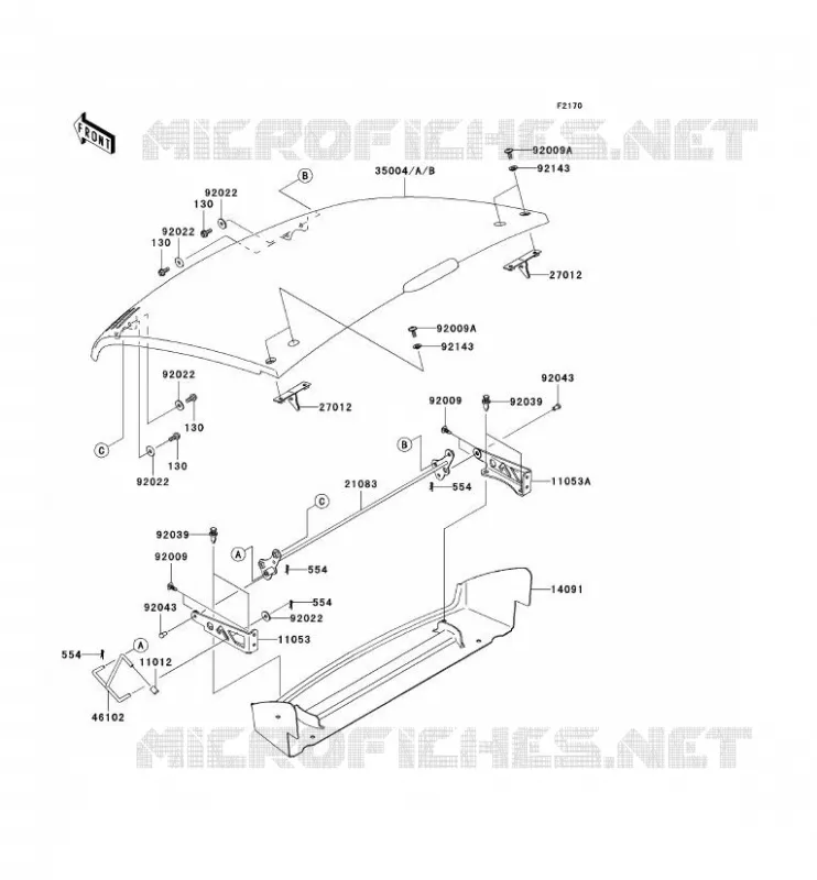 GARDE BOUE Kawasaki SSV 400 2008 MULE 600  KAF400B8F