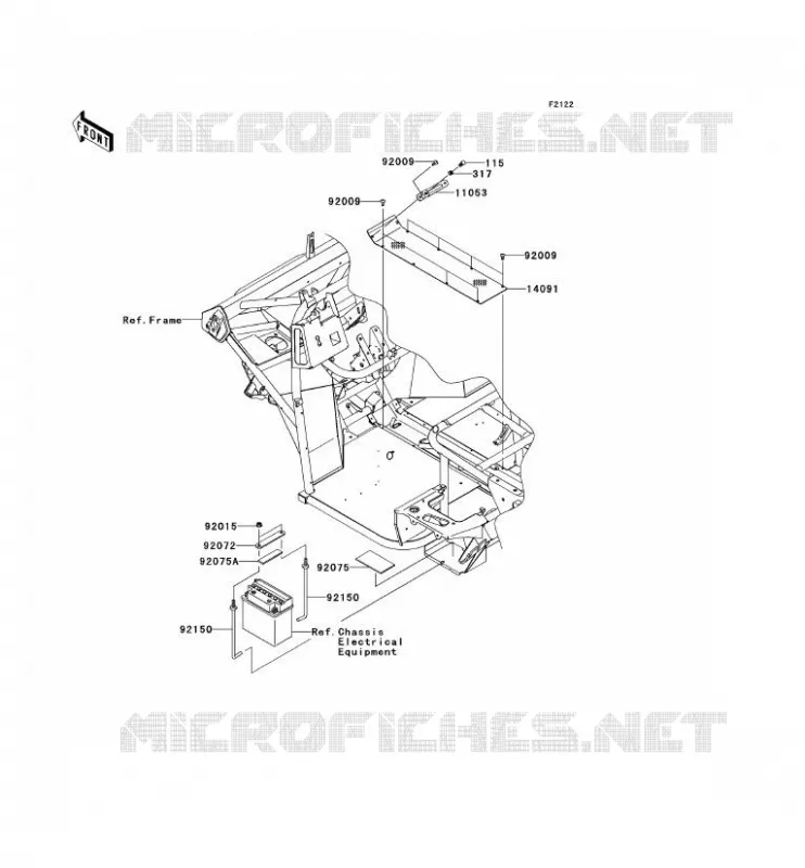 SUPPORT MOTEUR Kawasaki SSV 400 2008 MULE 600  KAF400B8F