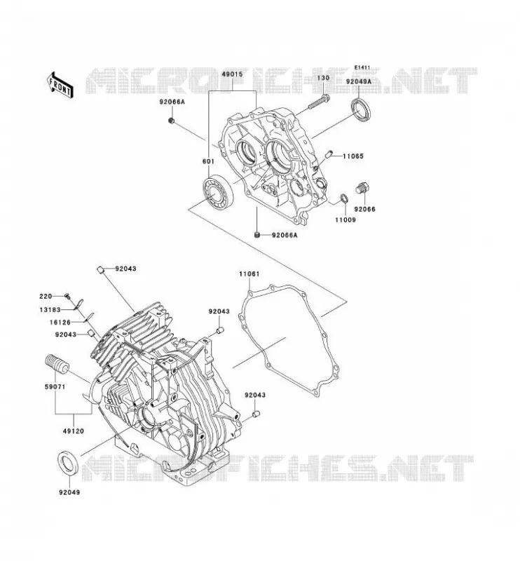 CARTER MOTEUR(S) Kawasaki SSV 400 2009 MULE 600  KAF400B9F
