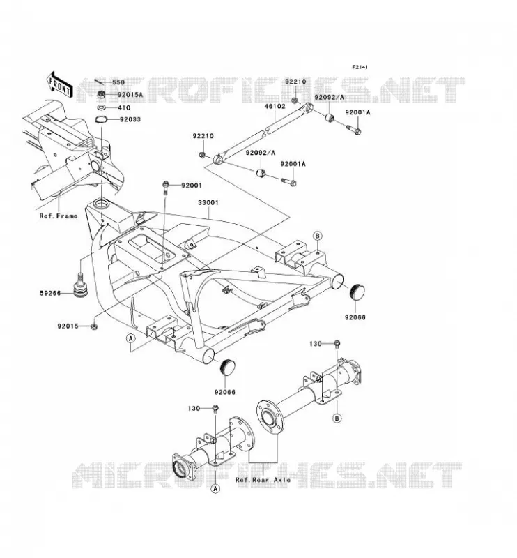 BRAS OSCILLANT Kawasaki SSV 400 2010 MULE 600  KAF400BAF