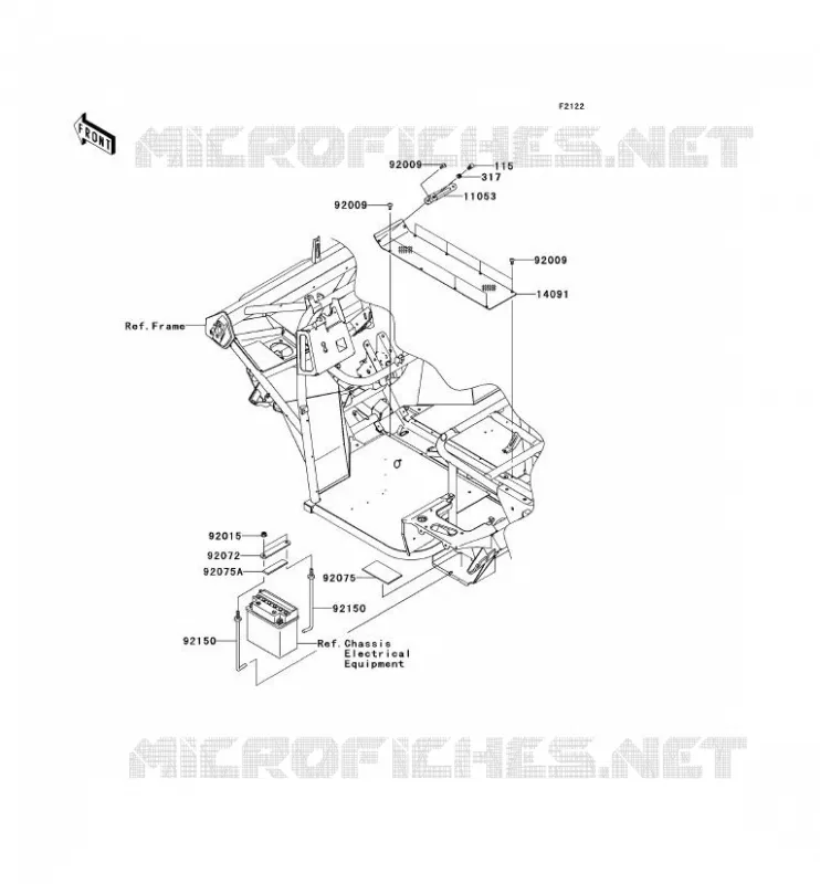 SUPPORT MOTEUR Kawasaki SSV 400 2010 MULE 600  KAF400BAF