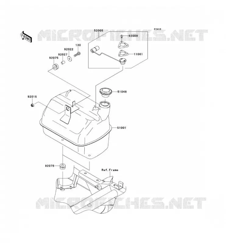 RESERVOIR CARBURANT Kawasaki SSV 400 2012 MULE 600  KAF400BCF
