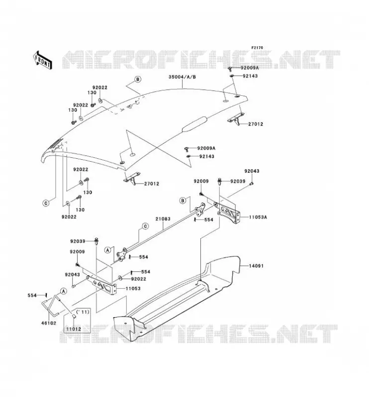 GARDE BOUE Kawasaki SSV 400 2012 MULE 600  KAF400BCF