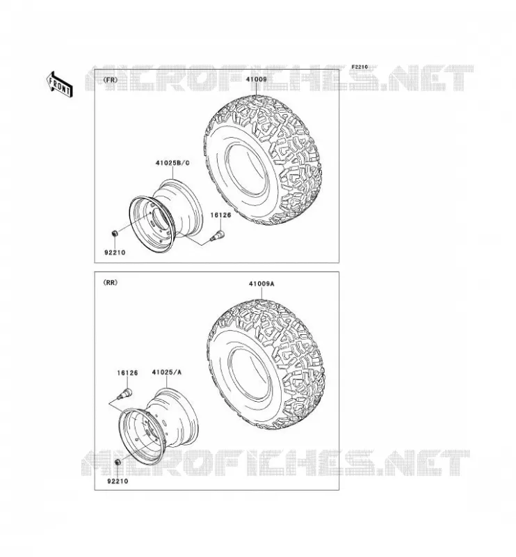 ROUE/PNEUS Kawasaki SSV 400 2012 MULE 600  KAF400BCF