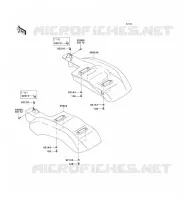 GARDE BOUE ARRI&Egrave;RE pour Kawasaki MULE 600 2013