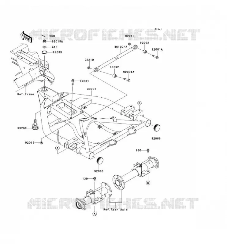 BRAS OSCILLANT Kawasaki SSV 400 2013 MULE 600  KAF400BDF
