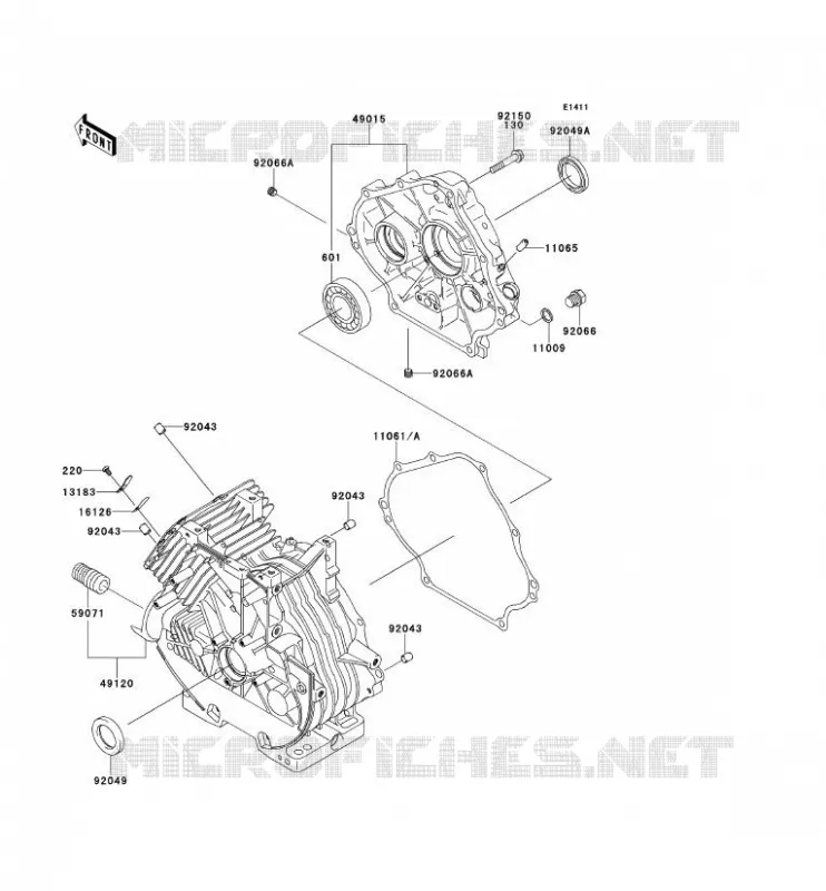CARTER MOTEUR(S) Kawasaki SSV 400 2013 MULE 600  KAF400BDF