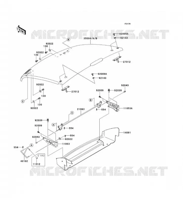 GARDE BOUE Kawasaki SSV 400 2014 MULE 600  KAF400BEF
