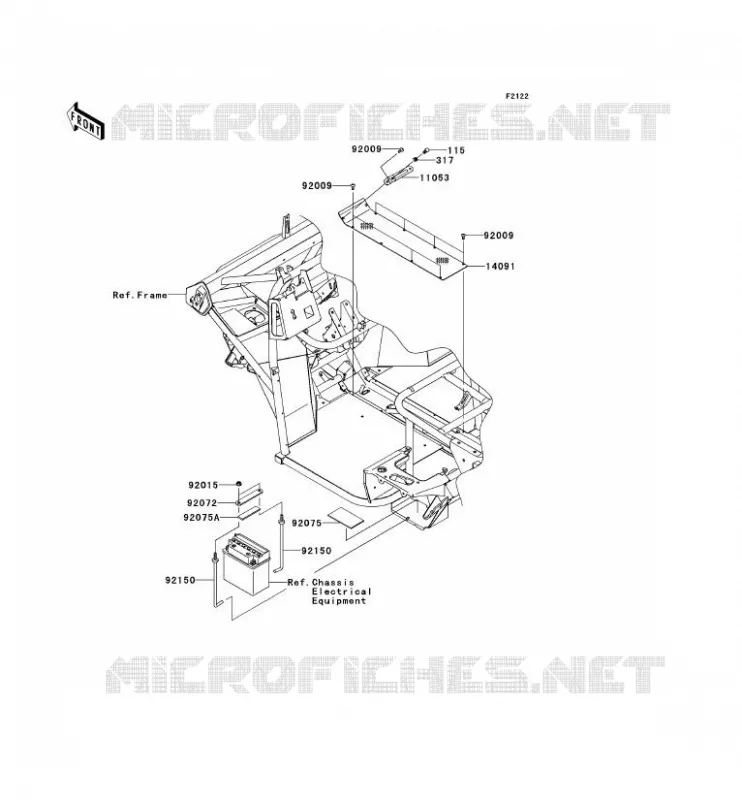 SUPPORT MOTEUR Kawasaki SSV 400 2014 MULE 600  KAF400BEF