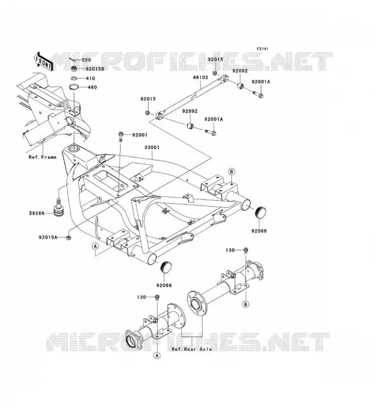 BRAS OSCILLANT Kawasaki SSV 400 2005 MULE 610 4X4  KAF400-C1
