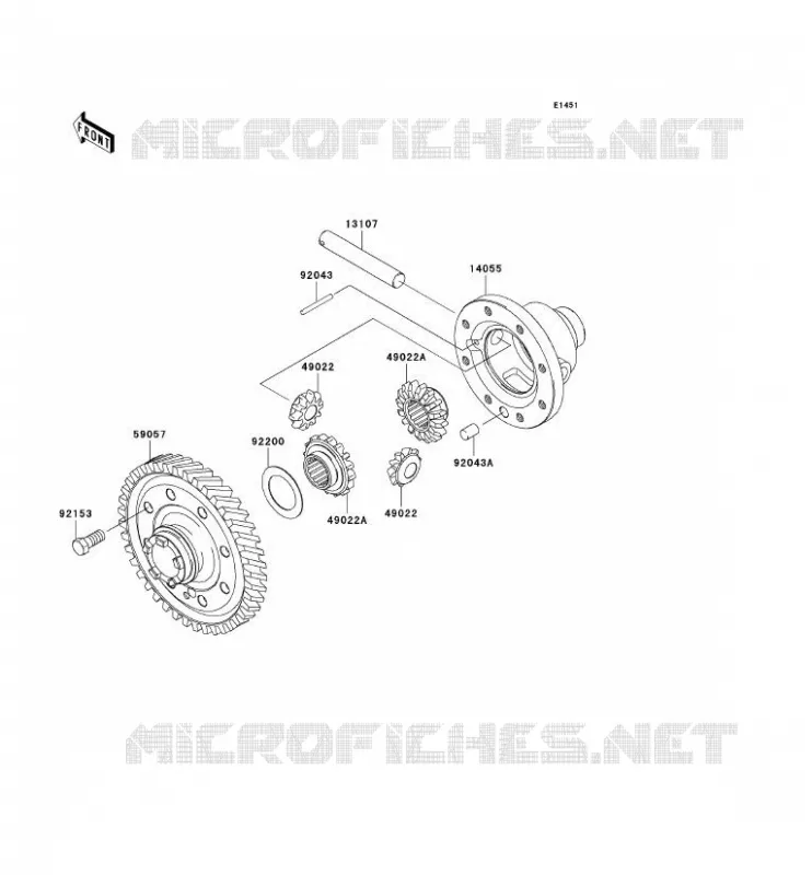DIFFERENTIEL Kawasaki SSV 400 2005 MULE 610 4X4  KAF400-C1