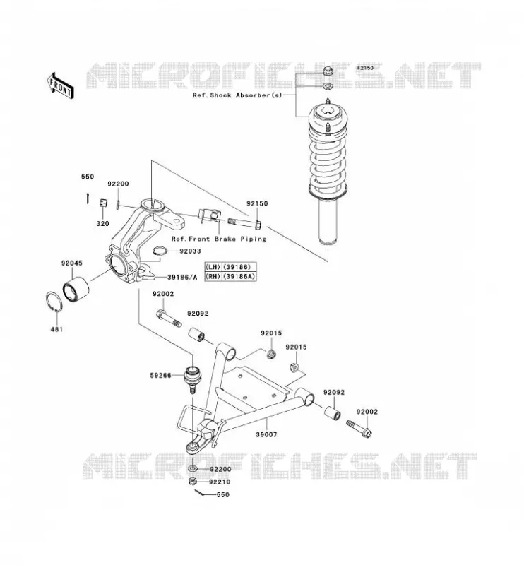 SUSPENSION Kawasaki SSV 400 2005 MULE 610 4X4  KAF400-C1