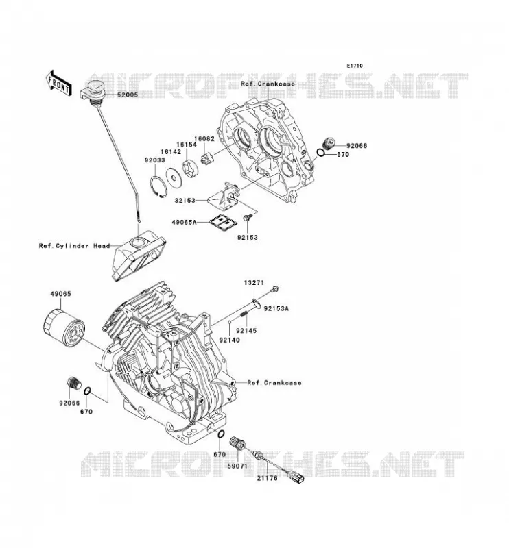 POMPE A HUILE/FILTRE &Agrave; HUILE Kawasaki SSV 400 2006 MULE 610 4X4  KAF400C6F