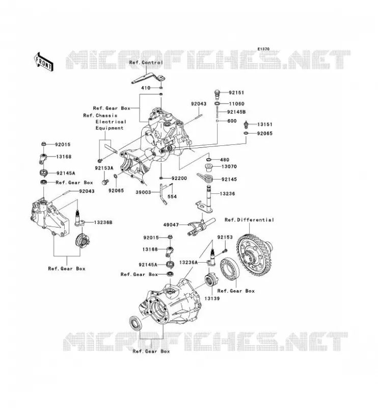 SELECTEUR Kawasaki SSV 400 2007 MULE 610 4X4  KAF400C7F
