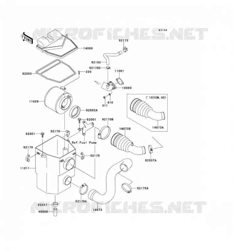 FILTRE A AIR Kawasaki SSV 400 2013 MULE 610 4X4 XC  KAF400DDF
