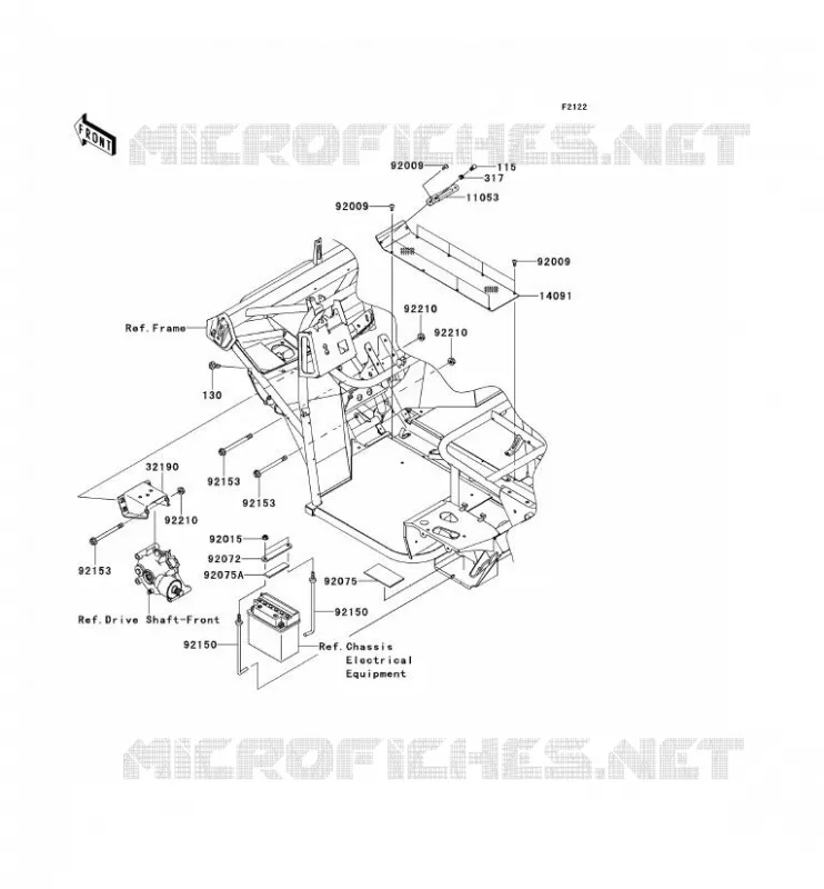 SUPPORT MOTEUR Kawasaki SSV 400 2013 MULE 610 4X4 XC  KAF400DDF