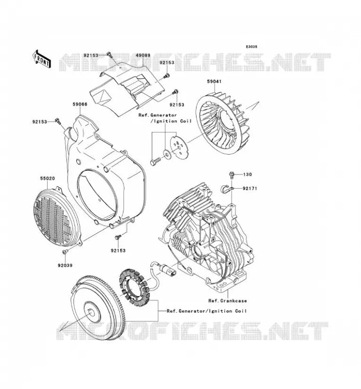 REFROIDISSEMENT Kawasaki SSV 400 2014 MULE 610 4X4 XC  KAF400DEF