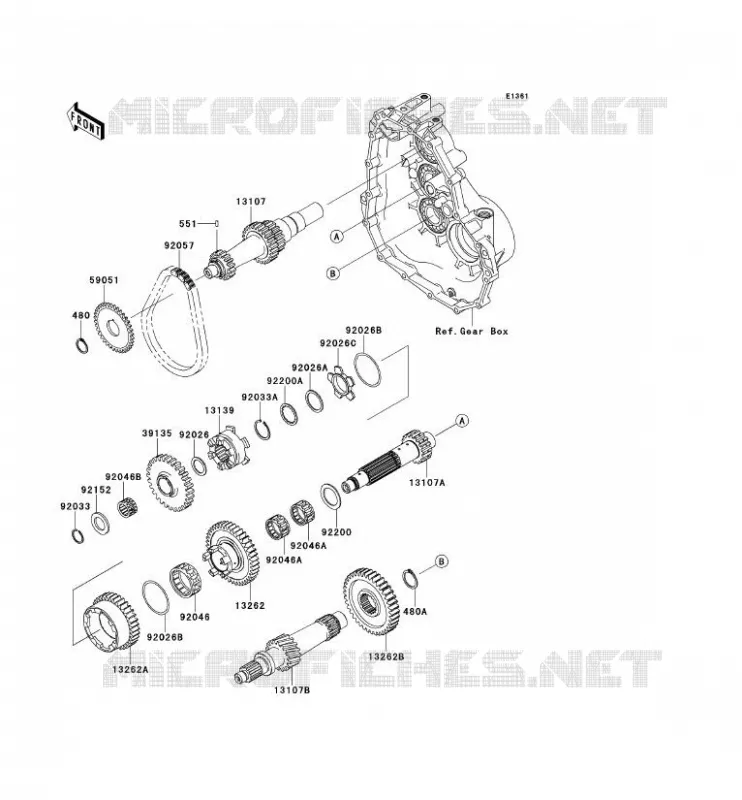 TRANSMISSION Kawasaki SSV 400 2014 MULE 610 4X4 XC  KAF400DEF