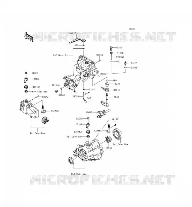 SELECTEUR Kawasaki SSV 400 2015 MULE 610 4X4 XC  KAF400DFF