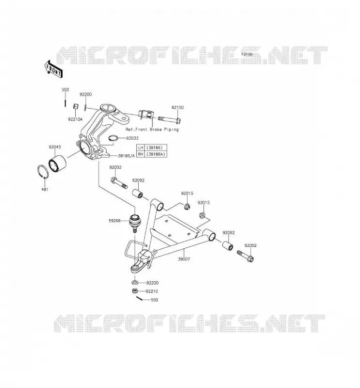 SUSPENSION Kawasaki SSV 400 2015 MULE 610 4X4 XC  KAF400DFF