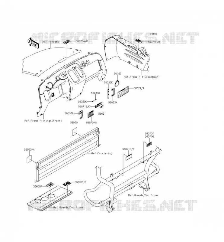LABEL Kawasaki SSV 400 2014 MULE 610 4X4 XC  KAF400EEF