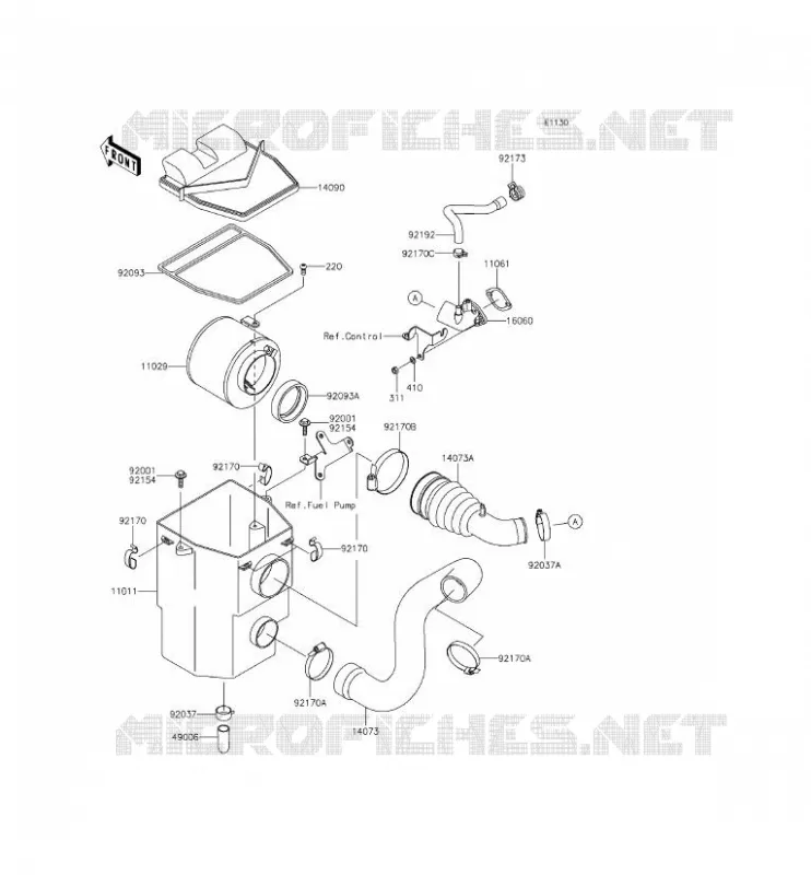 FILTRE A AIR Kawasaki SSV 400 2015 MULE 610 4X4 XC  KAF400EFF