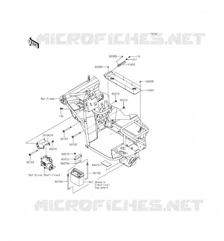 SUPPORT MOTEUR Kawasaki SSV 400 2015 MULE 610 4X4 XC  KAF400EFF