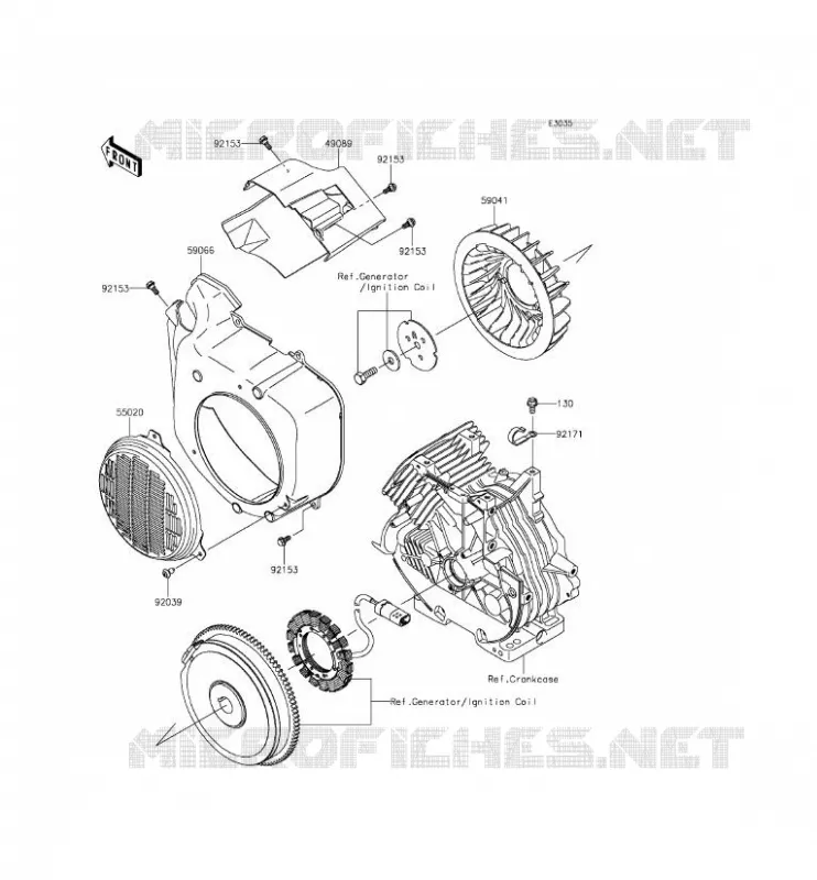 REFROIDISSEMENT Kawasaki SSV 400 2014 MULE 610 4X4 XC  KAF400FEF