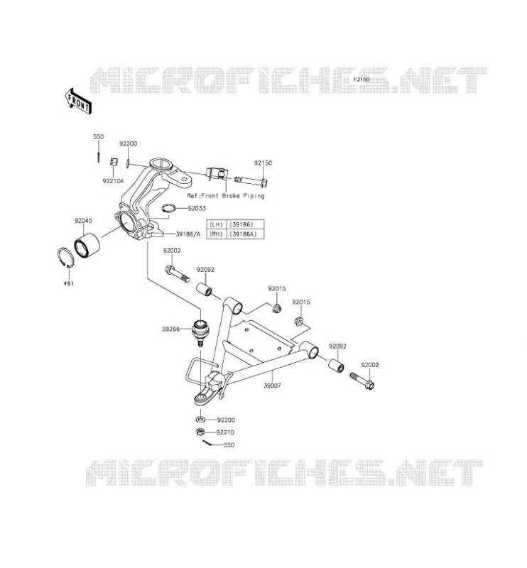 SUSPENSION Kawasaki SSV 400 2014 MULE 610 4X4 XC  KAF400FEF