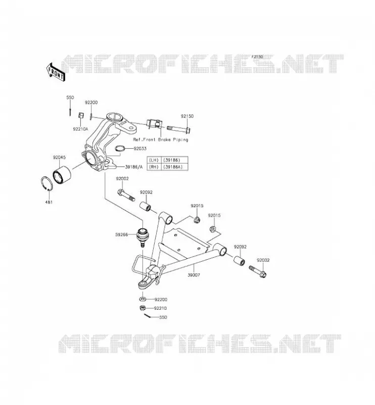 SUSPENSION Kawasaki SSV 400 2015 MULE 610 4X4 XC  KAF400FFF