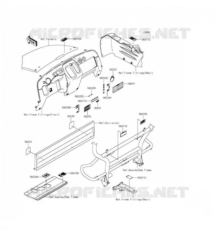 LABEL Kawasaki SSV 400 2016 MULE 610 4X4  KAF400GGF