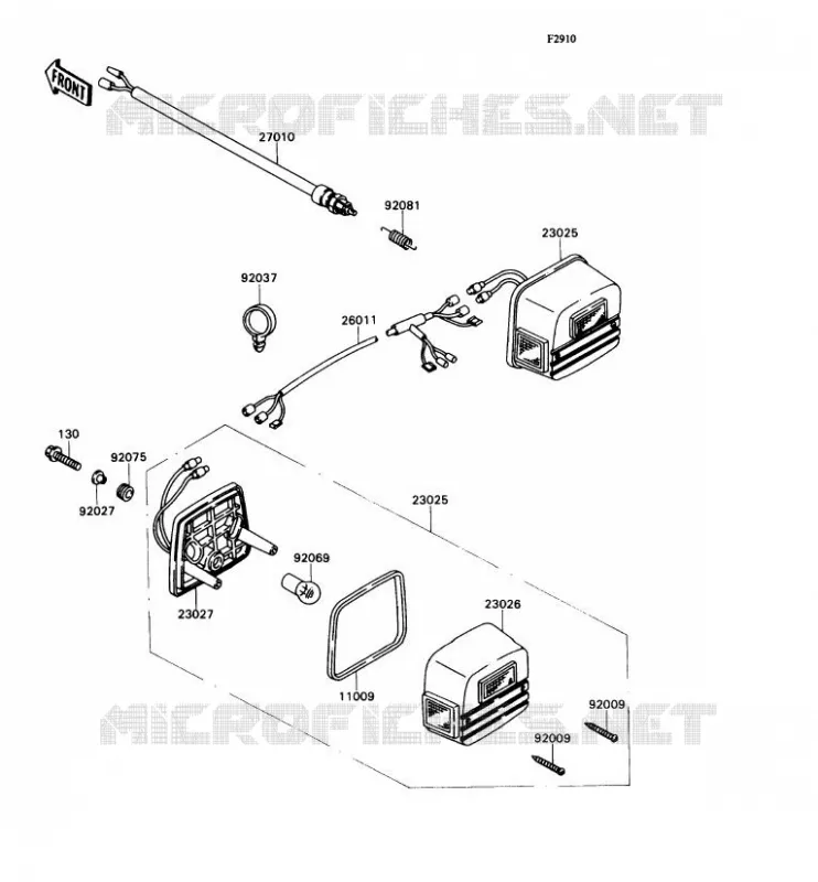 ACCESSOIRE (FEUX ARRI&Egrave;RE) Kawasaki SSV 540 no_year MULE 2010  KAF540-C1